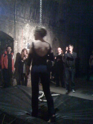 Areial performance at the Shunt Lounge