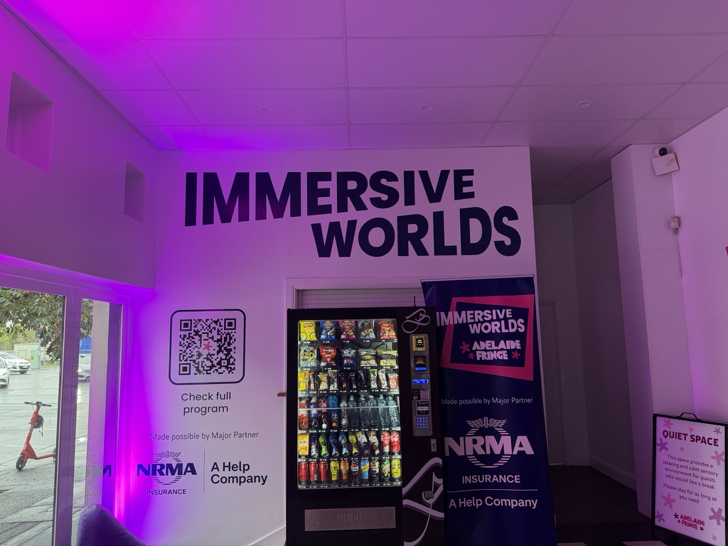 I really like the use of typography here to create the immersive worlds logo